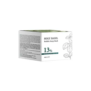 Συσκευασία μάσκας Holy Basil Sparkling Bubble Deep Mask με συστατικά και οδηγίες
