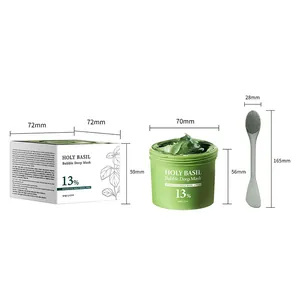 Specifiche dettagliate delle dimensioni di Holy Basil Bubble Deep Mask con spatola