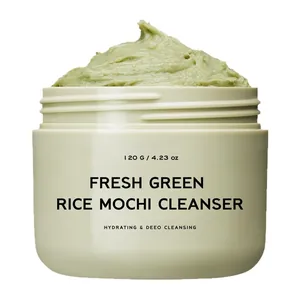 Detergente Mochi al riso verde fresco in barattolo da 120g, texture cremosa
