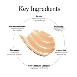 Close-up of creamy texture and key ingredients for Calcium Volume Multi Balm