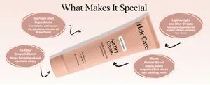 Detail of Air Dry Cream leave-in conditioner showing smoothing features and creamy texture.