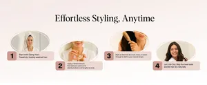 Detailed step-by-step visual guide on how to apply leave-in air dry cream for hair