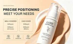 Détail de la fondation Luxe Color Changing avec texture crémeuse et bienfaits pour la peau