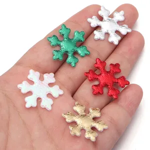 Set de parches metálicos de copos de nieve de colores para manualidades de Navidad DIY