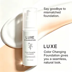 Fond de Teint Liquide Changeant de Couleur Couvrance Impeccable Ajustement du Teint Maquillage Visage Hydratant