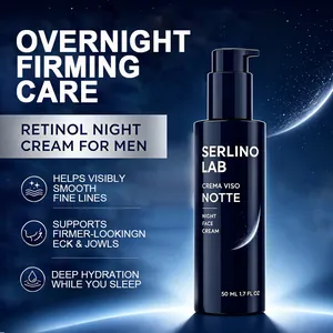 Men's retinol night cream for overnight firming and smoothing fine lines.