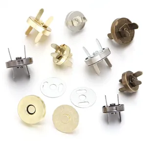 Boutons-pression magnétiques métalliques assortis pour sacs et accessoires DIY mode