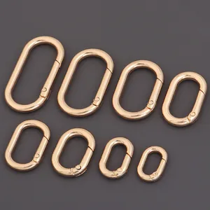 Zinc alloy oval spring gate o-rings in various sizes for bags and keychains