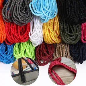 Détails de paracorde en polyester colorée pour le tissage DIY et divers projets d'artisanat