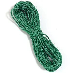 Paracorde en polyester vert vif de haute qualité pour le tressage DIY et les accessoires