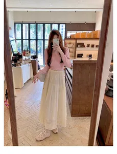 Lässige rosa Sneaker im Ballett-Stil mit Schnürsenkeln für Damenmode und Alltag