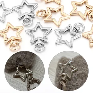 Zinc Alloy Star Heart Oval Open Spring Buckle Snap Hook For Bags Keychain Apparel DIY Jewelry Making Findings Accessories