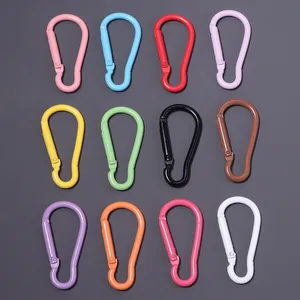 Set di 12 moschettoni colorati in lega di alluminio con finiture laccate lucide