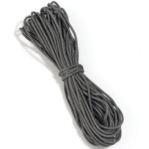 Corde de paracorde en polyester gris foncé pour le tressage DIY et les vêtements