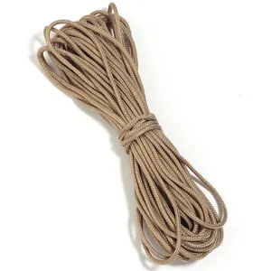 Cordon paracorde marron solide avec noyau en polyester pour le tissage et accessoires