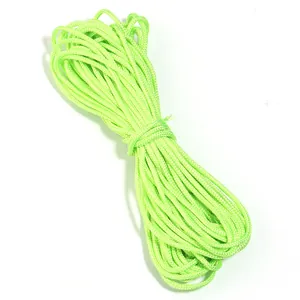 Corde de parachute en polyester vert fluo pour tressage DIY et accessoires de mode