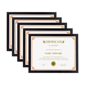 Lot de cadres pour certificats noirs pour diplômes 8,5x11 pouces