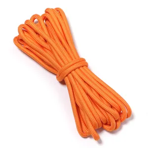 Paracord de poliéster naranja brillante para tejido DIY y manualidades de prendas de vestir