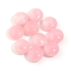 Cuentas acrílicas translúcidas de mármol rosa para creación de joyas y artesanías DIY