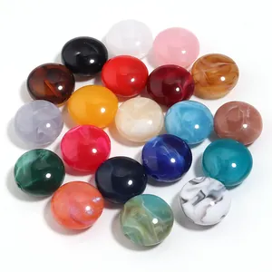 Cuentas de acrílico variadas con efecto mármol para diseño de joyería artesanal