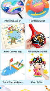 DIY acrylic paint set for children suitable for fabric wood and paper pulp crafts