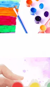Close-up of 8-color 3ML acrylic paint set for DIY children's art projects