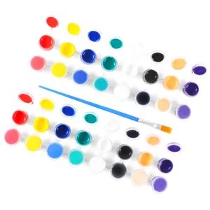 8-color acrylic paint set with brush for kids DIY painting, 3ml pots
