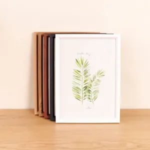 Colección de marcos de fotos de madera hechos a mano, varios colores, tamaño A4