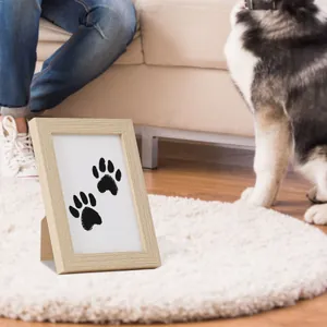 DIY Pfotenabdruck-Bilderrahmen-Set für Hunde und Katzen mit tintenfreiem Stempelkissen