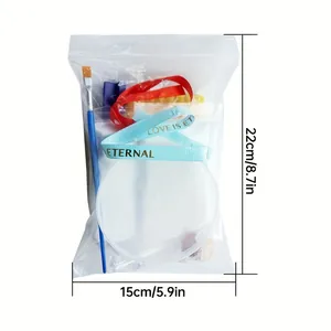 Detailed view of the pet paw print memorial kit packaging with 22cm x 15cm dimensions