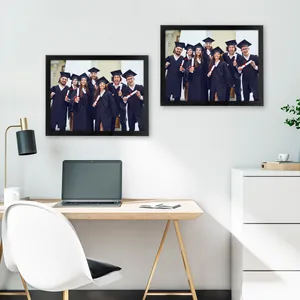 Lot de 2 cadres de diplôme de graduation noirs minimalistes A4 8,5x11 pouces bureau