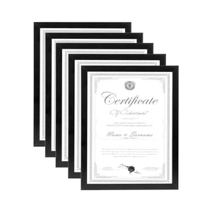 Lot de 5 cadres noirs 8,5x11 pouces A4 pour diplômes universitaires et certificats
