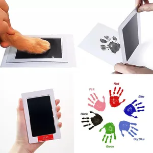 Kit de almohadillas de impresión sin tinta para manos de bebé o huellas de mascotas