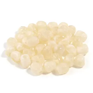 Cuentas de acrílico irregulares blanco crema pulidas para la creación de joyas DIY