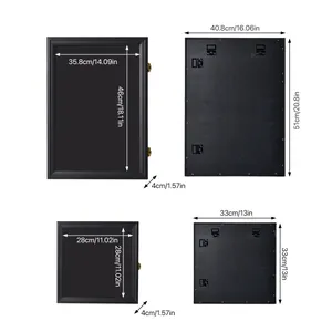 Detailed dimensions of jersey shadow box frames in two sizes for collection display