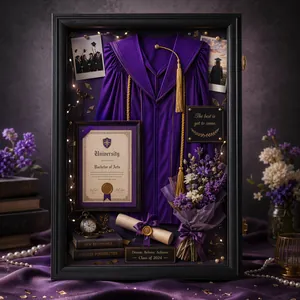 20-inch shadow box display frame for graduation gown and diploma collection