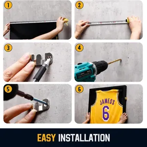 Guida all'installazione in 6 passaggi per cornice espositiva per maglie in legno