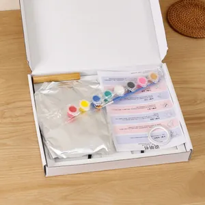 Complete DIY baby and pet hand and footprint photo frame kit with clay and paint