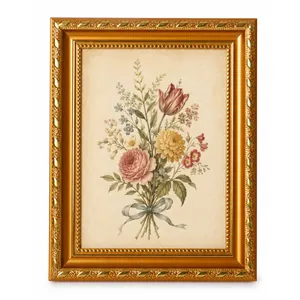 Marco de Fotos Retro Europeo en Relieve Marco de Cuadros de Espuma de Poliestireno Decorativo para Sobremesa y Pared Decoración de Boda Hogar