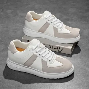 Stijlvolle wit-beige German Army Trainer sneakers met plateauzolen voor dames en heren