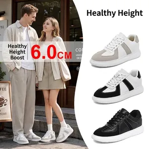 Unisex retro Duitse sneakers met een 6,0 cm verhogende platformzool voor lengte