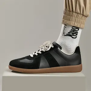 Sneaker retrò nere German Army Trainer GAT con suola in gomma per uomo e donna