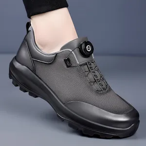 Scarpe da trekking da uomo con suola antiscivolo e tomaia in mesh traspirante grigio