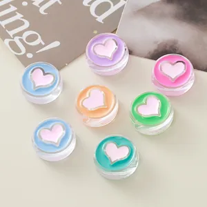 Close-up view of assorted macaron colored acrylic heart beads for DIY jewelry making