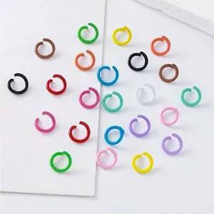 Anillas Abiertas de Metal Esmaltado de Colores para Creación Joyería DIY Anillas Conexión Componentes Joyería Artesanal