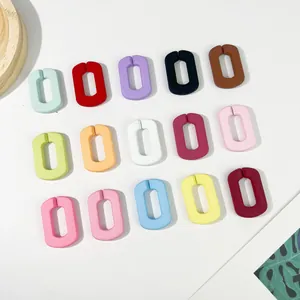 Kleurrijke matte acryl U-vormige gespen voor het maken van DIY-sieraden en accessoires