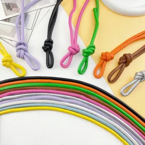 Bunte 5mm PU-Lederkordeln in verschiedenen Farben für DIY-Anhänger und Schlüsselanhänger