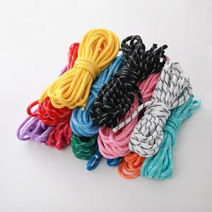 Vibrant 5mm colorful braided polyester ropes for DIY handicraft and keychains