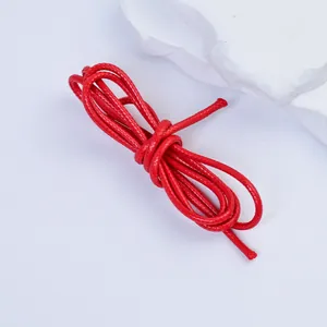 Rote 2,5 mm gewachste Kordel für DIY-Schmuck, geflochtene Lanyards und Bastelprojekte