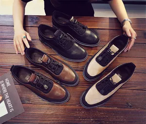 Detail view of men's casual slip-on loafers in black, brown and beige colors
